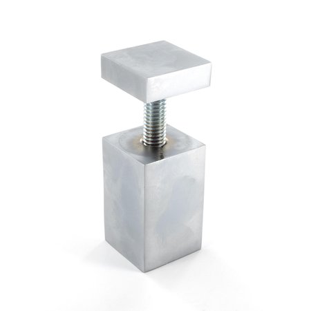 Outwater Square Standoff, 1-1/4 in Sq Sz, Square Shape, Steel Chrome 3P1.56.00904